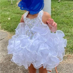 White cupcake pageant dress